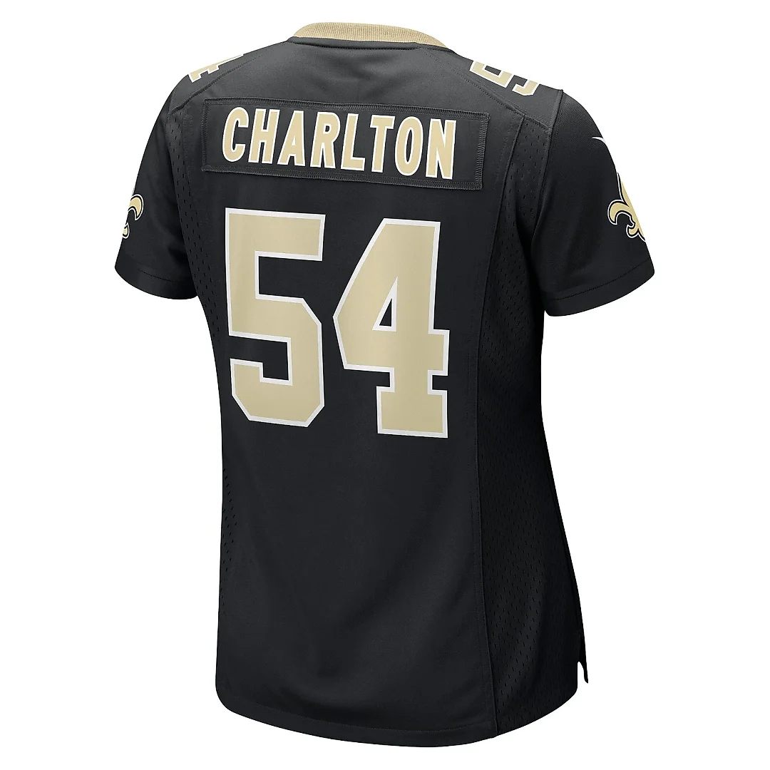 Zennovawear Women's New Orleans Saints Taco Charlton Black Game Player Jersey