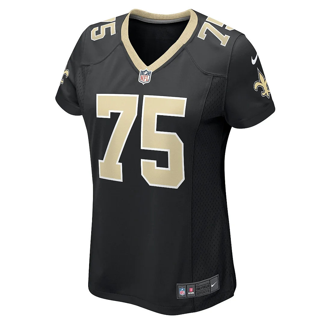 Zennovawear Women's New Orleans Saints Taliese Fuaga Black Game Jersey