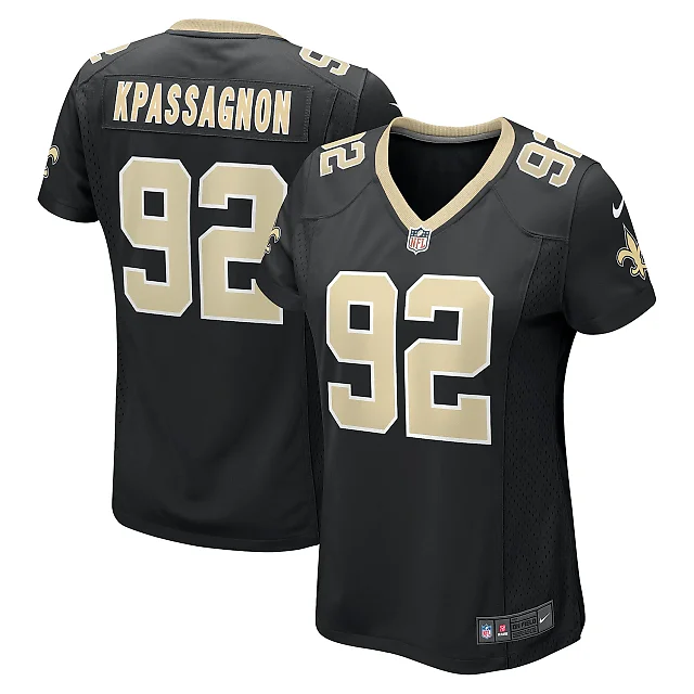 Zennovawear Women's New Orleans Saints Tanoh Kpassagnon Black Game Player Jersey