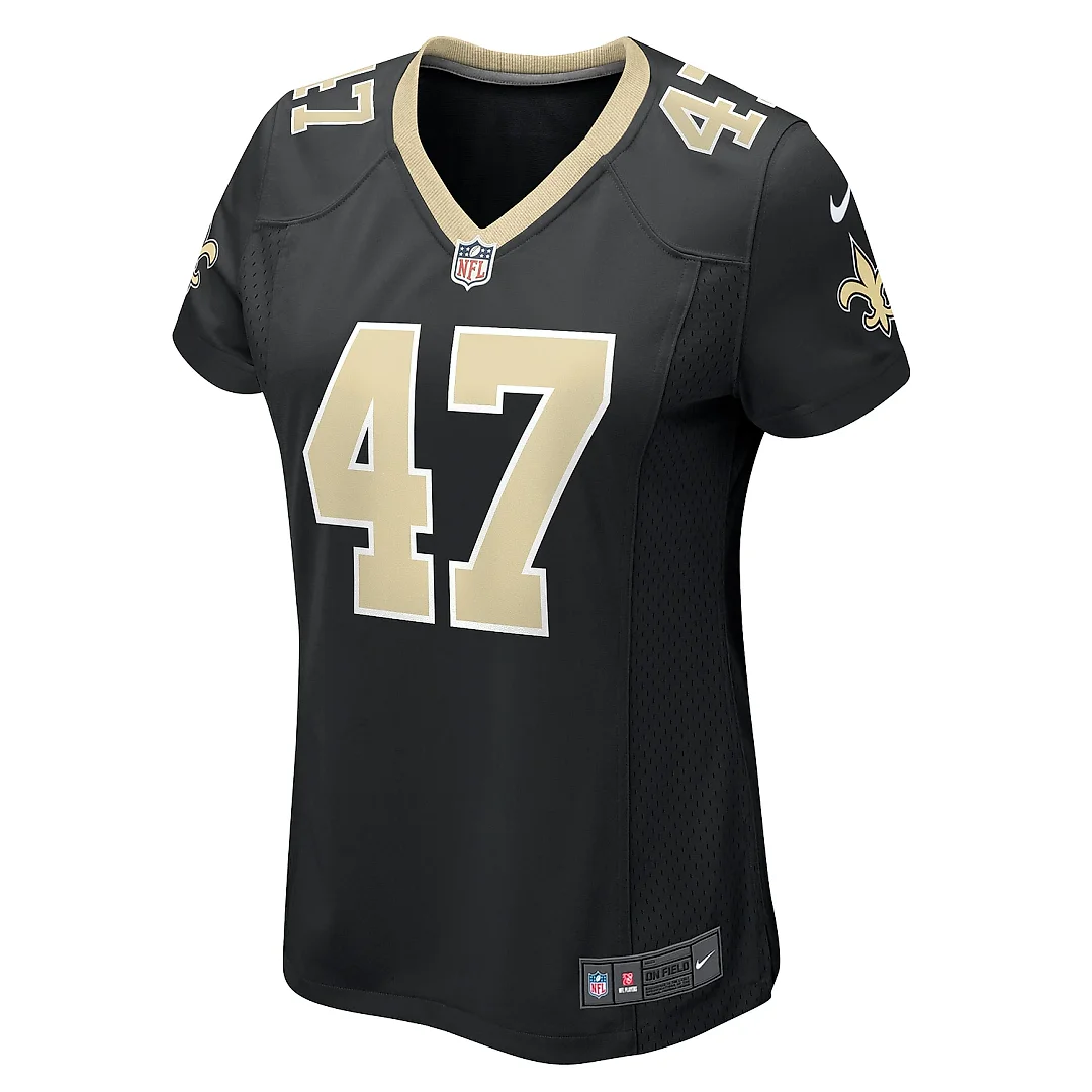Zennovawear Women's New Orleans Saints Terrell Lewis Black Game Jersey