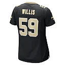Zennovawear Women's New Orleans Saints Willis Black Team Game Jersey