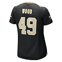 Zennovawear Women's New Orleans Saints Zach Wood Black Game Jersey