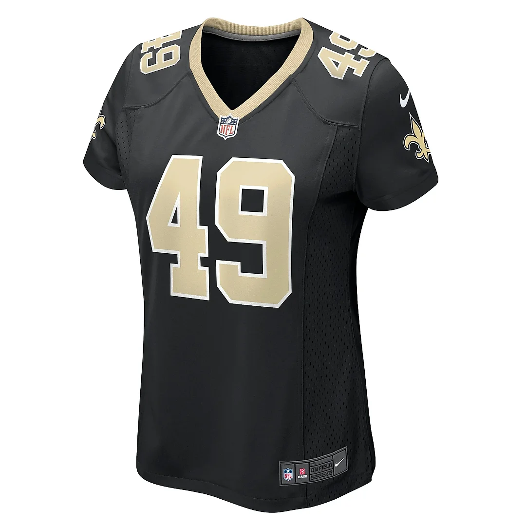 Zennovawear Women's New Orleans Saints Zach Wood Black Game Jersey