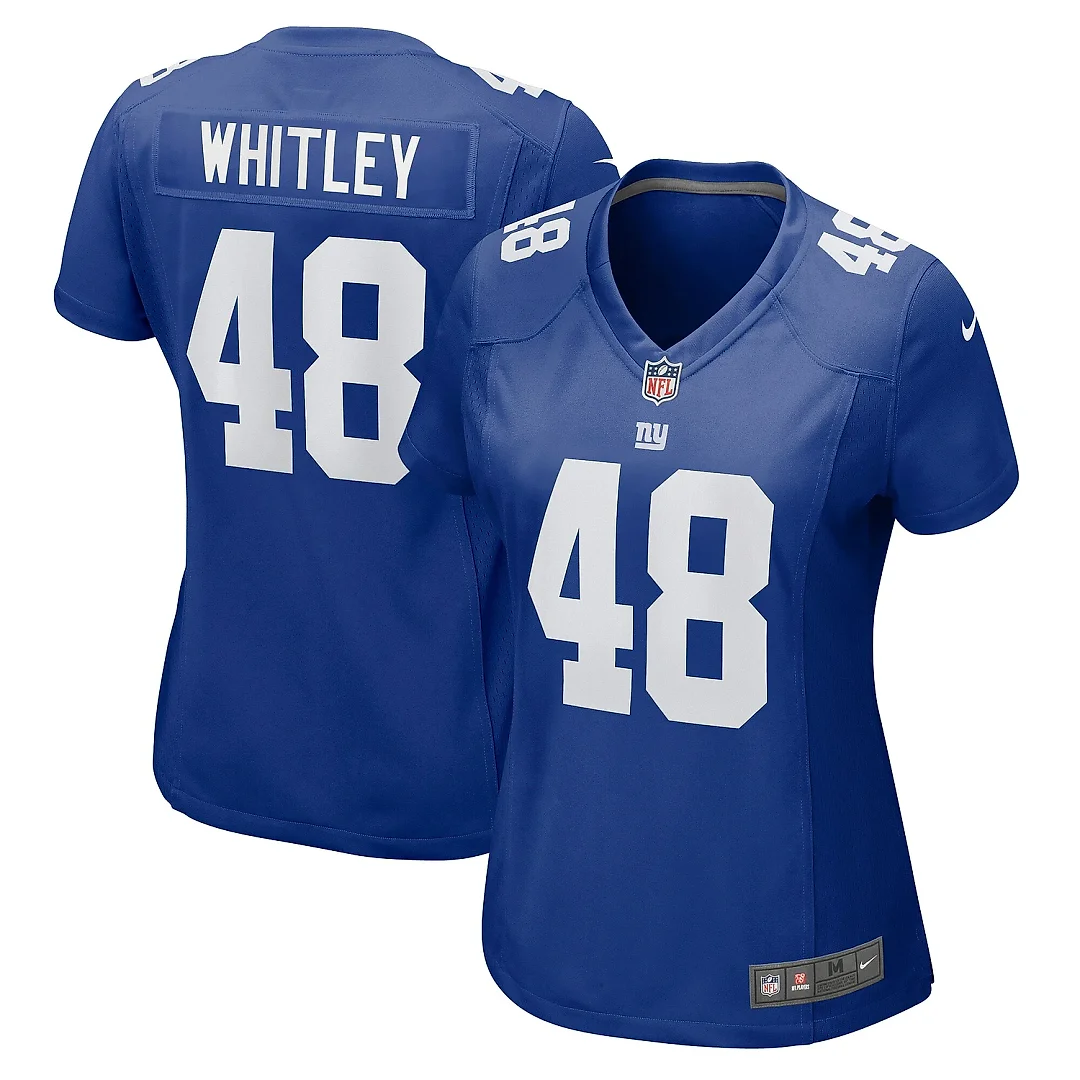Zennovawear Women's New York Giants Benton Whitley Royal Game Jersey