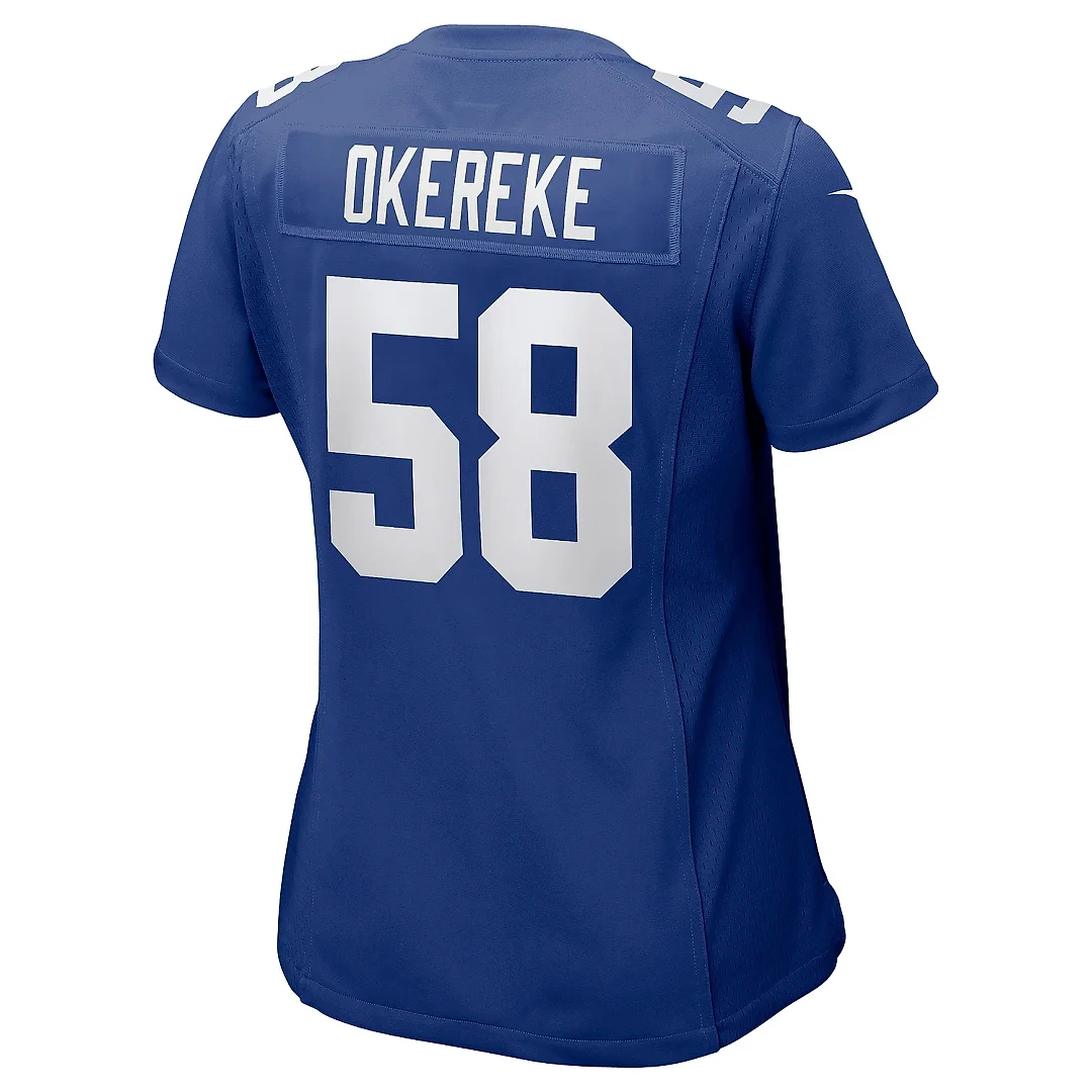 Zennovawear Women's New York Giants Bobby Okereke Royal Game Player Jersey