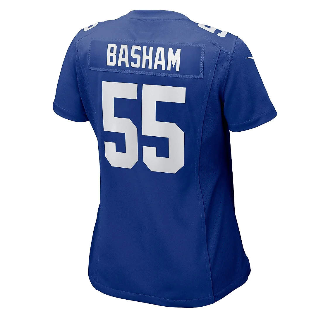 Zennovawear Women's New York Giants Boogie Basham Royal Game Jersey