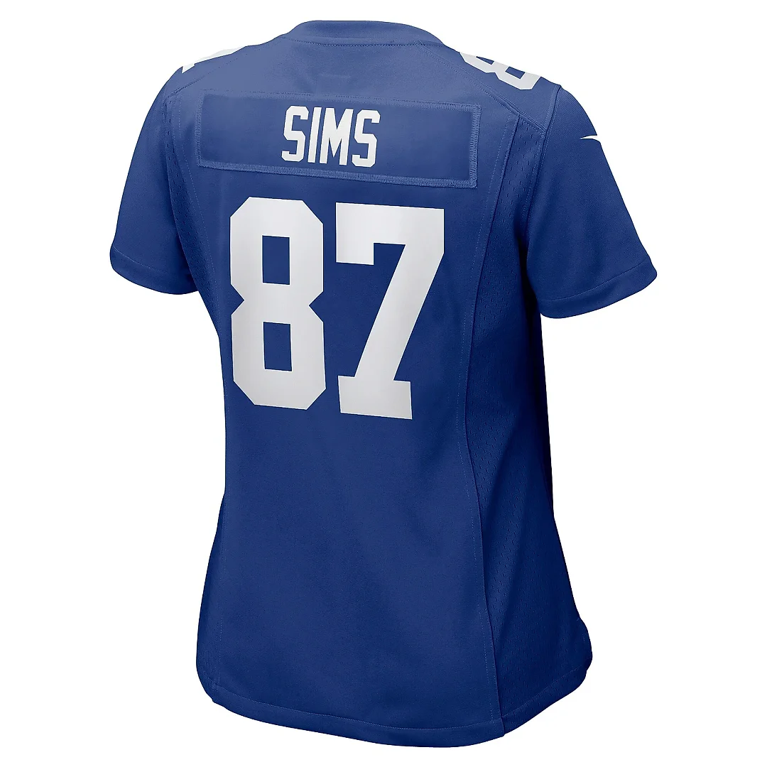 Zennovawear Women's New York Giants Cam Sims Royal Game Jersey