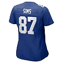 Zennovawear Women's New York Giants Cam Sims Royal Game Jersey