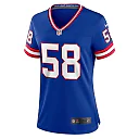 Zennovawear Women's New York Giants Carl Banks Royal Classic Retired Player Game Jersey