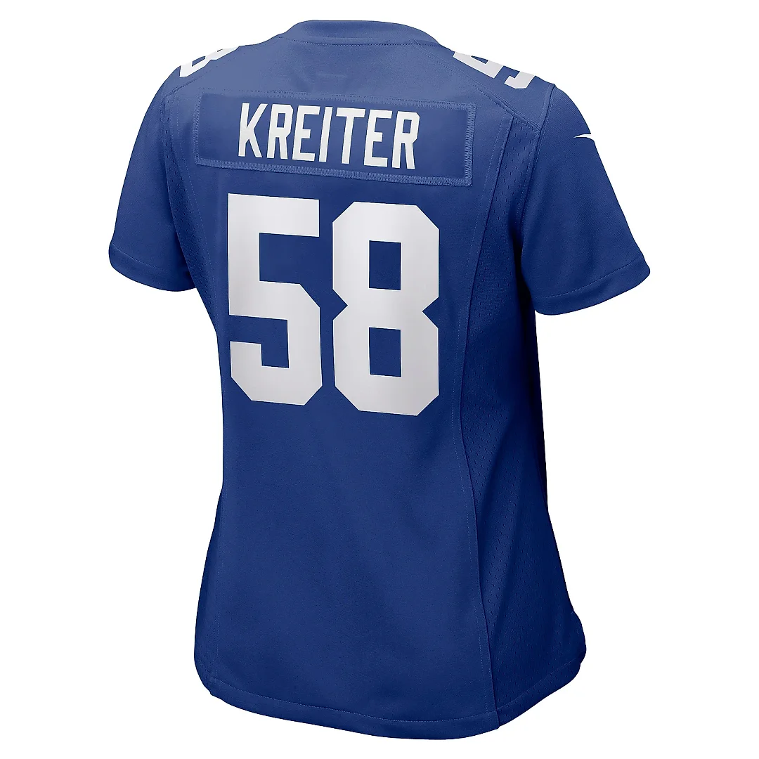 Zennovawear Women's New York Giants Casey Kreiter Royal Game Jersey