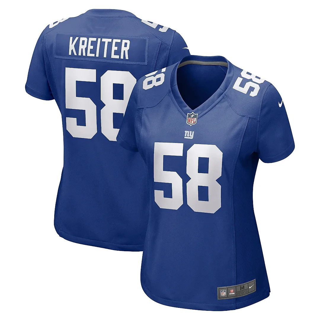 Zennovawear Women's New York Giants Casey Kreiter Royal Game Jersey
