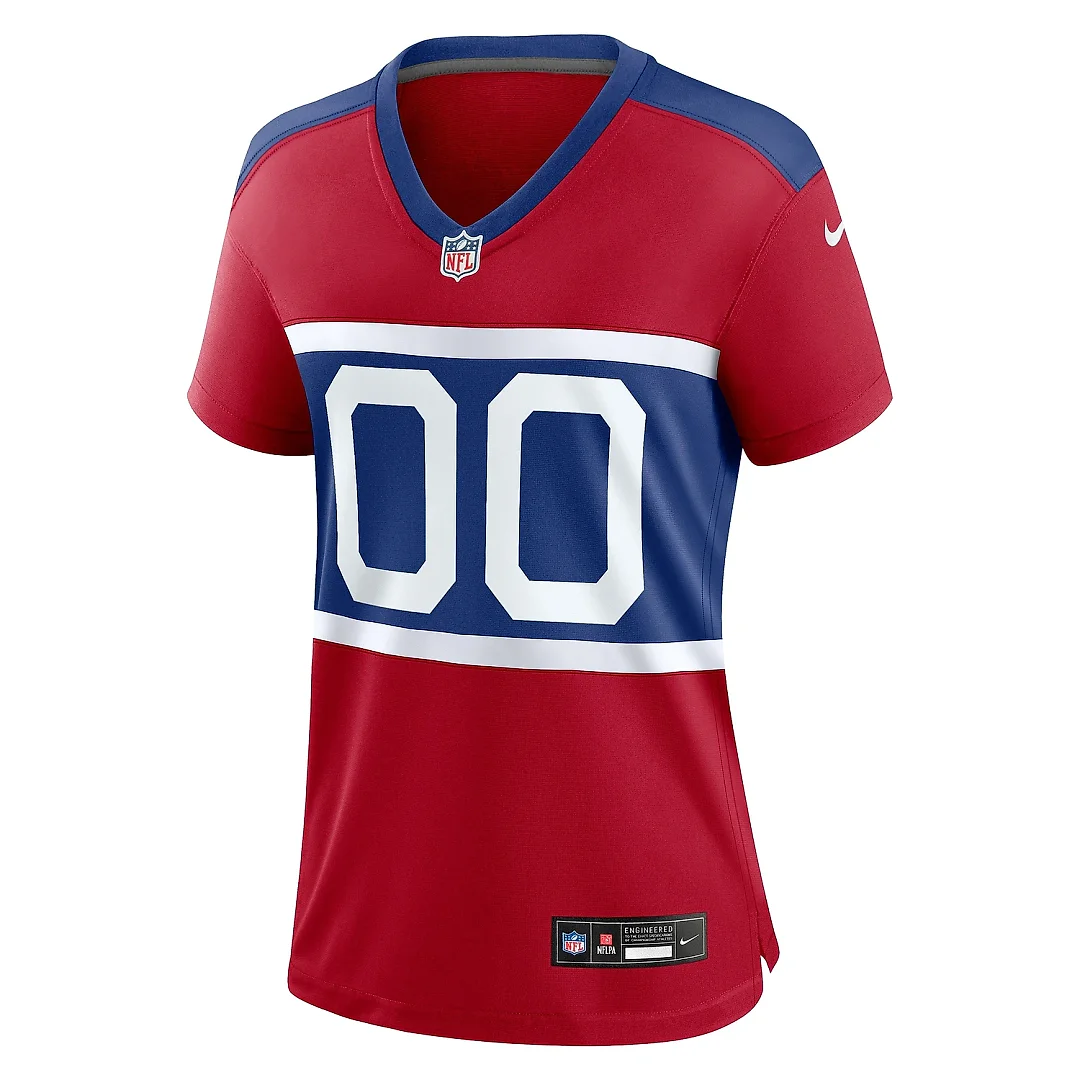 Zennovawear Women's New York Giants Century Red Alternate Game Custom Jersey