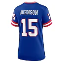 Zennovawear Women's New York Giants Collin Johnson Royal Classic Player Game Jersey