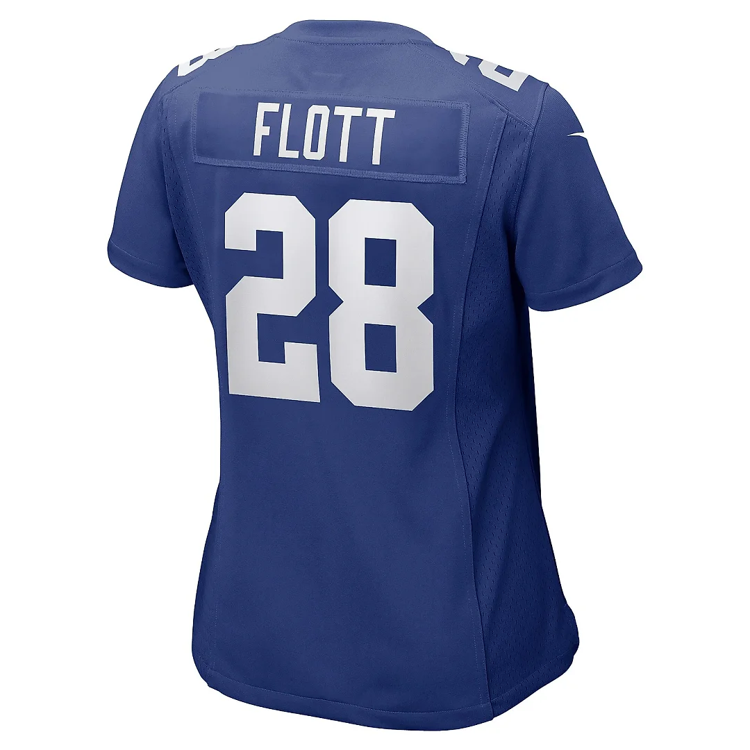Zennovawear Women's New York Giants Cor'Dale Flott Royal Game Player Jersey
