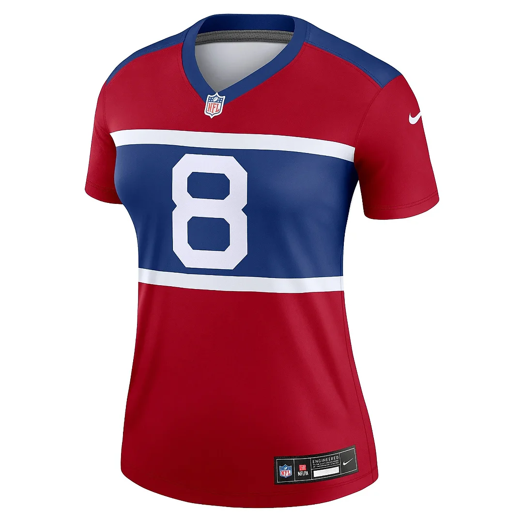 Zennovawear Women's New York Giants Daniel Jones Red Alternate Legend Player Performance Top