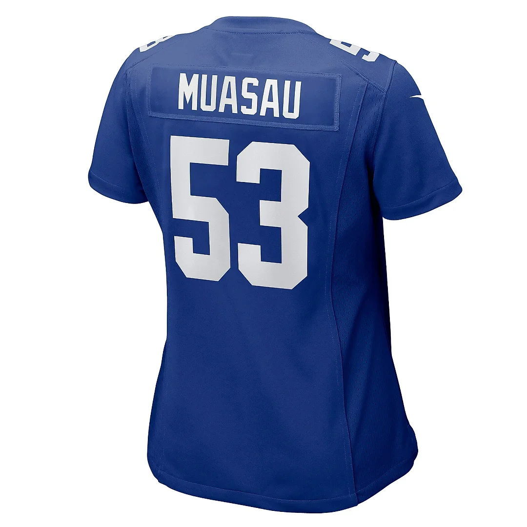 Zennovawear Women's New York Giants Darius Muasau Royal Game Jersey