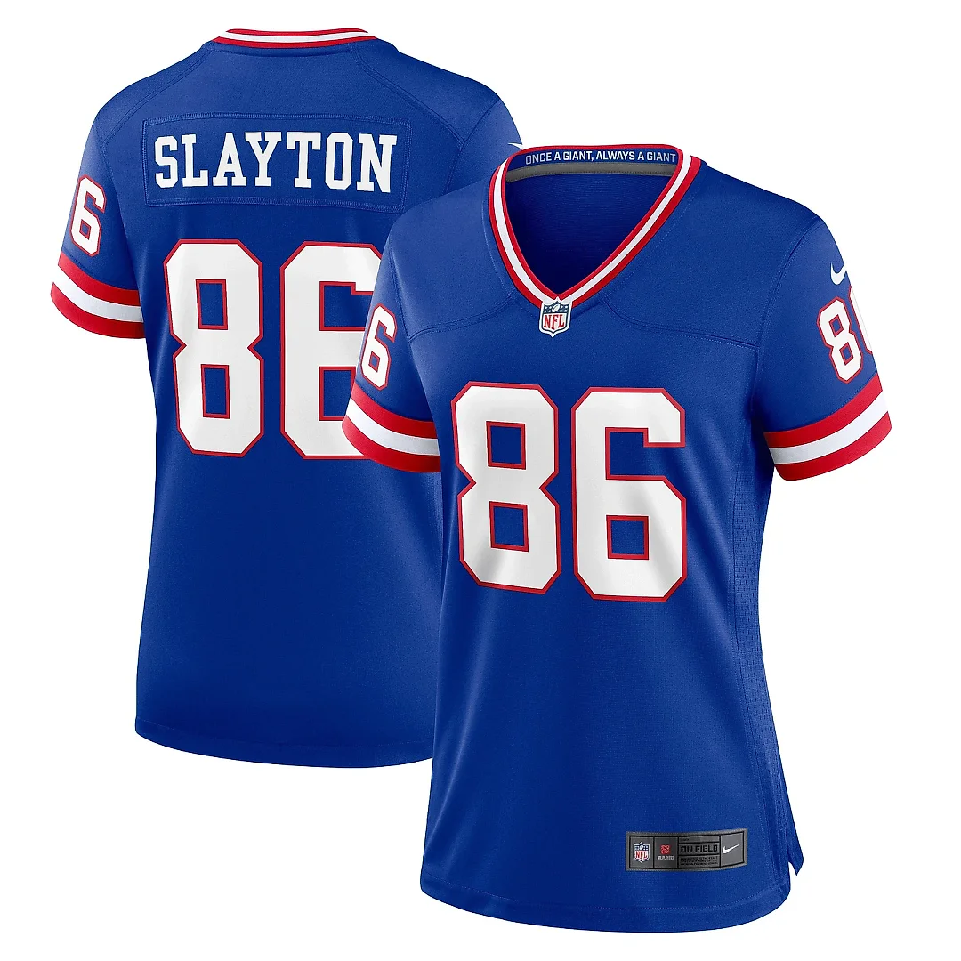 Zennovawear Women's New York Giants Darius Slayton Royal Classic Player Game Jersey