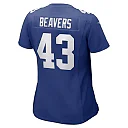 Zennovawear Women's New York Giants Darrian Beavers Royal Game Player Jersey