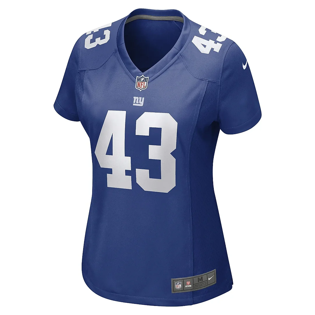 Zennovawear Women's New York Giants Darrian Beavers Royal Game Player Jersey