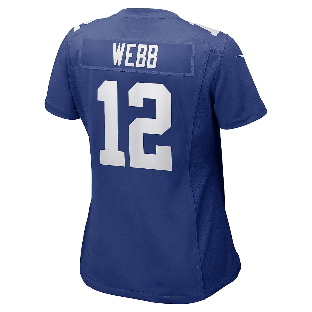 Zennovawear Women's New York Giants Davis Webb Royal Game Player Jersey