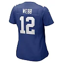 Zennovawear Women's New York Giants Davis Webb Royal Game Player Jersey