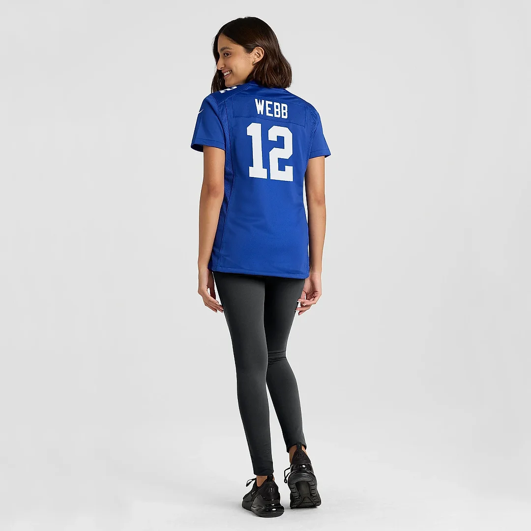 Zennovawear Women's New York Giants Davis Webb Royal Game Player Jersey