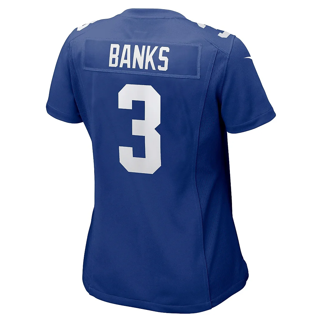 Zennovawear Women's New York Giants Deonte Banks Royal Game Jersey