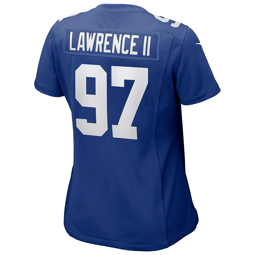 Zennovawear Women's New York Giants Dexter Lawrence II Royal Team Game Player Jersey