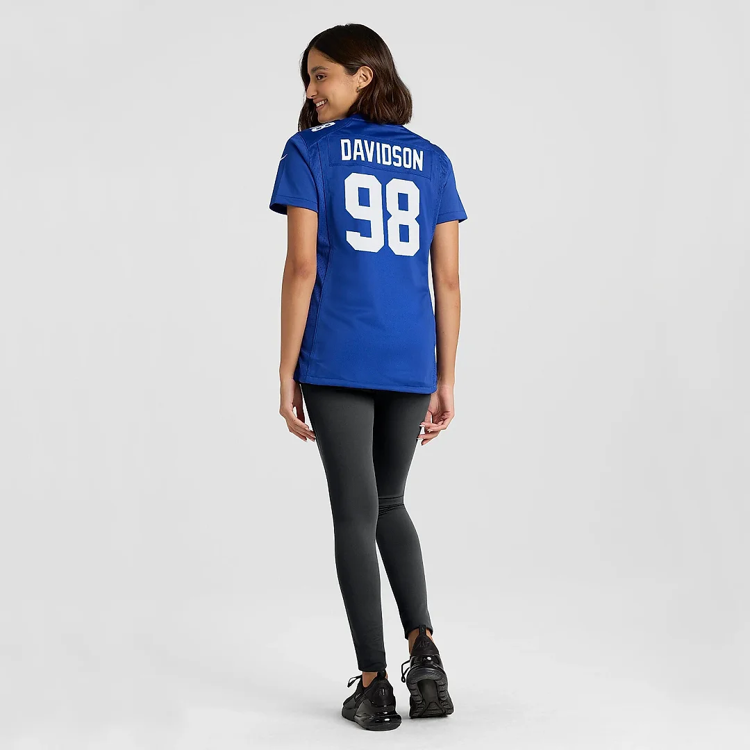 Zennovawear Women's New York Giants D.J. Davidson Royal Game Player Jersey