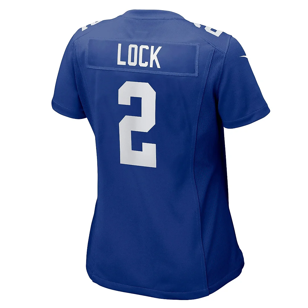 Zennovawear Women's New York Giants Drew Lock Royal Game Jersey