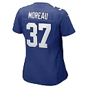 Zennovawear Women's New York Giants Fabian Moreau Royal Game Player Jersey