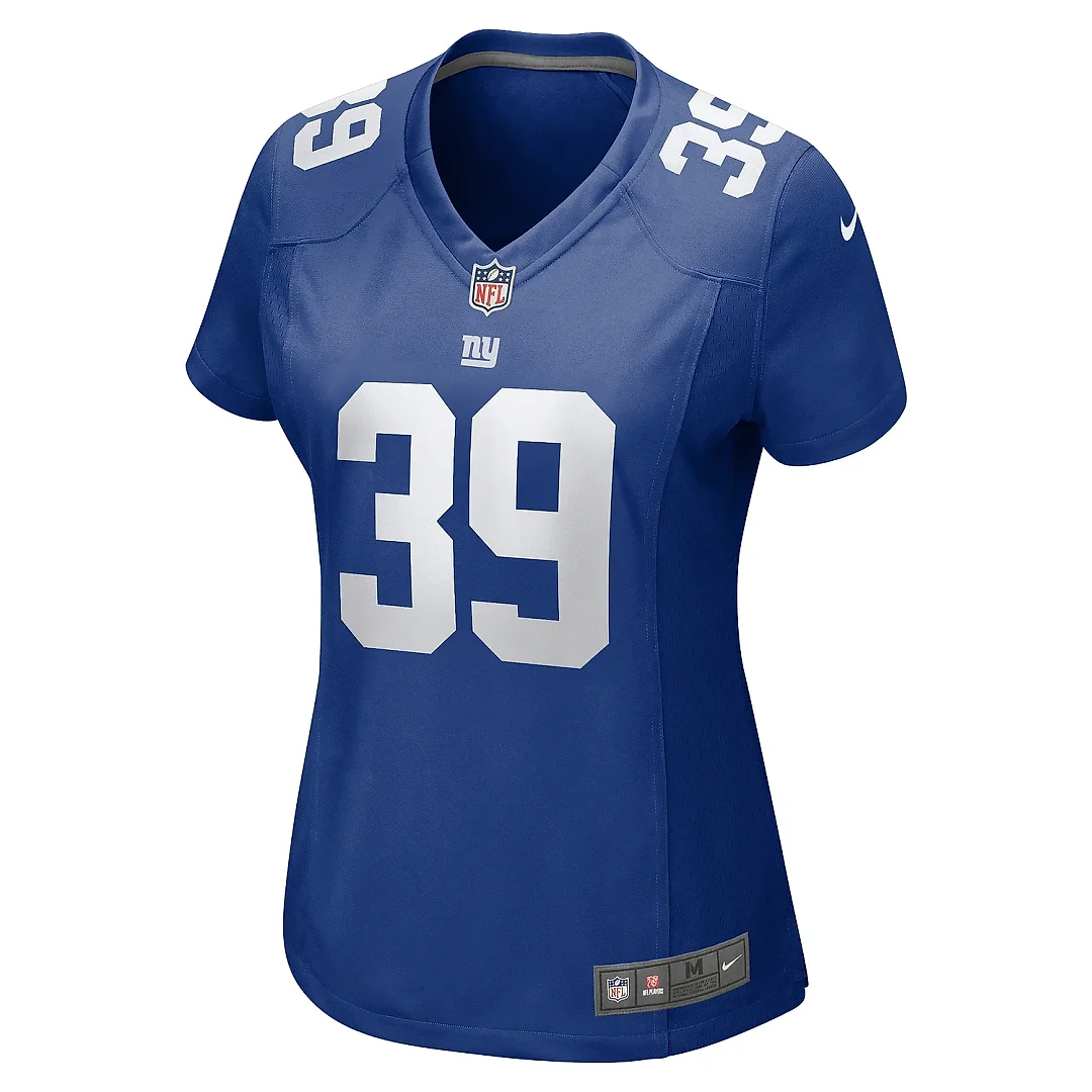 Zennovawear Women's New York Giants Gervarrius Owens Royal Team Game Jersey