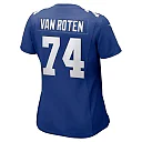 Zennovawear Women's New York Giants Greg Van Roten Royal Team Game Jersey