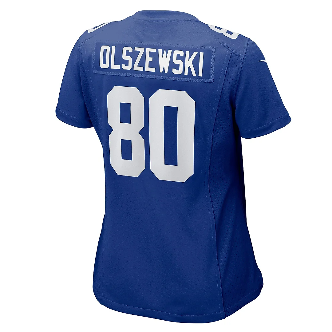 Zennovawear Women's New York Giants Gunner Olszewski Royal Game Jersey