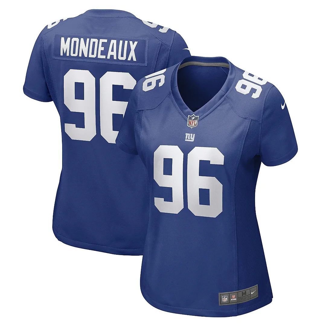 Zennovawear Women's New York Giants Henry Mondeaux Royal Game Player Jersey
