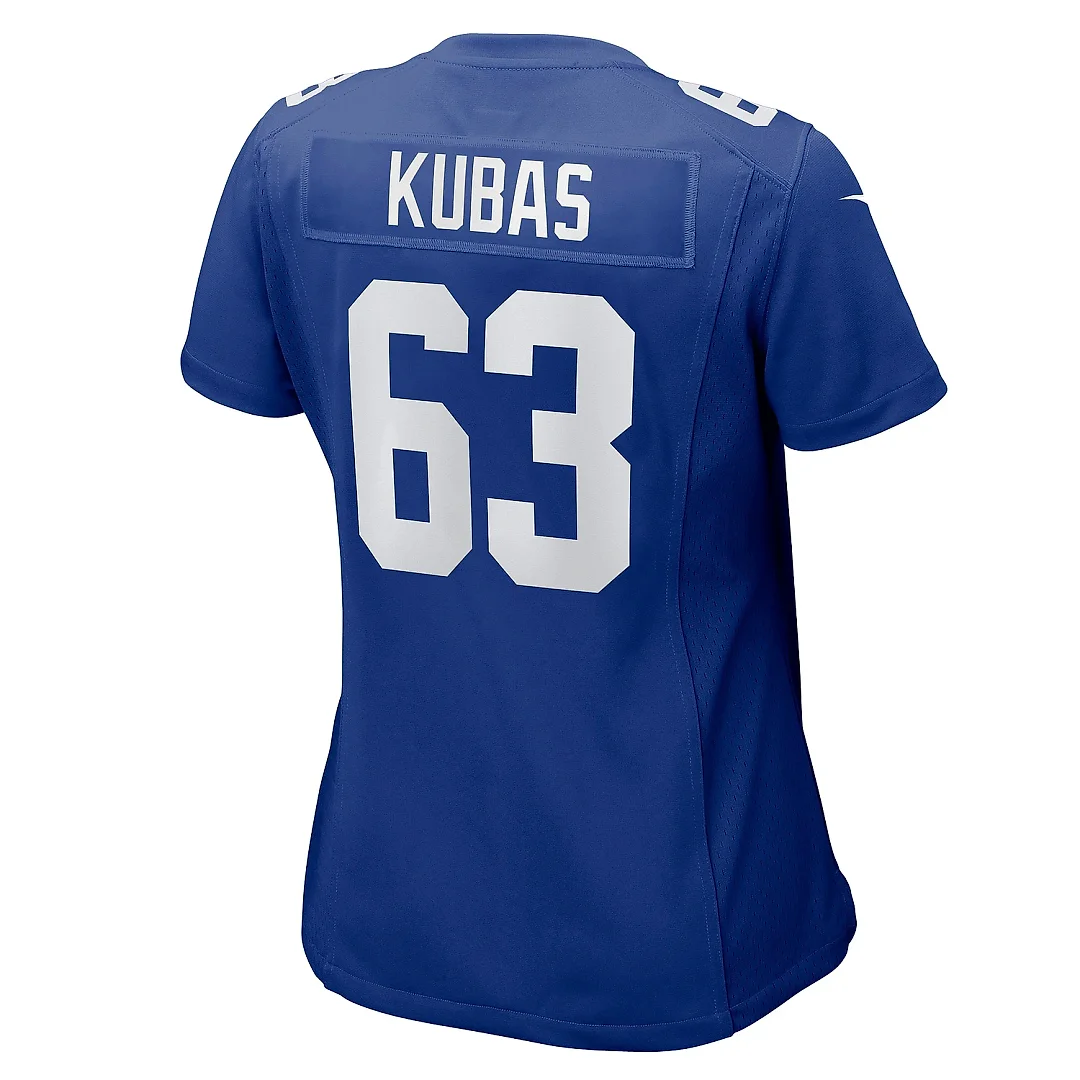 Zennovawear Women's New York Giants Jake Kubas Royal Game Jersey