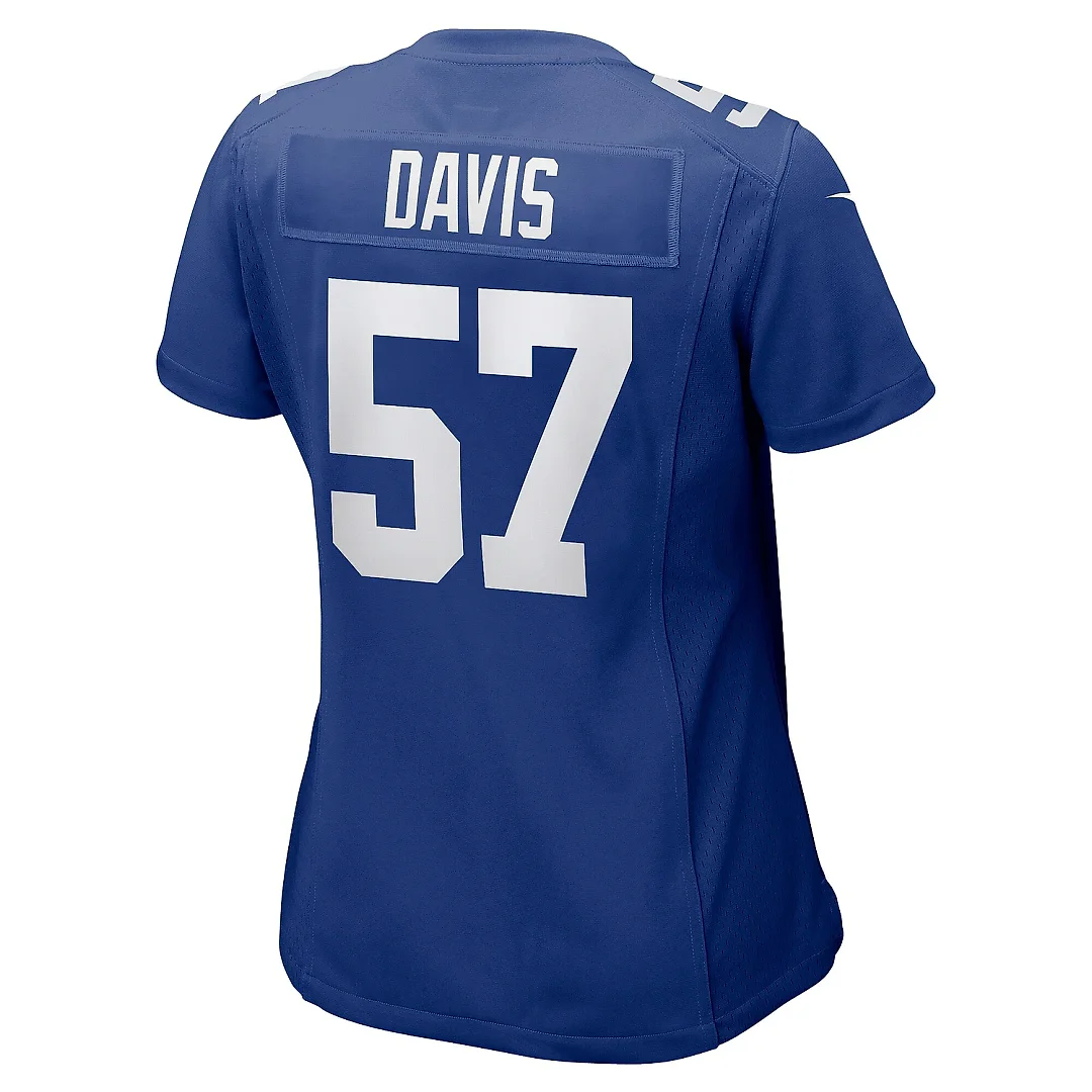 Zennovawear Women's New York Giants Jarrad Davis Royal Team Game Jersey