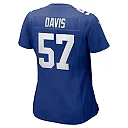 Zennovawear Women's New York Giants Jarrad Davis Royal Team Game Jersey