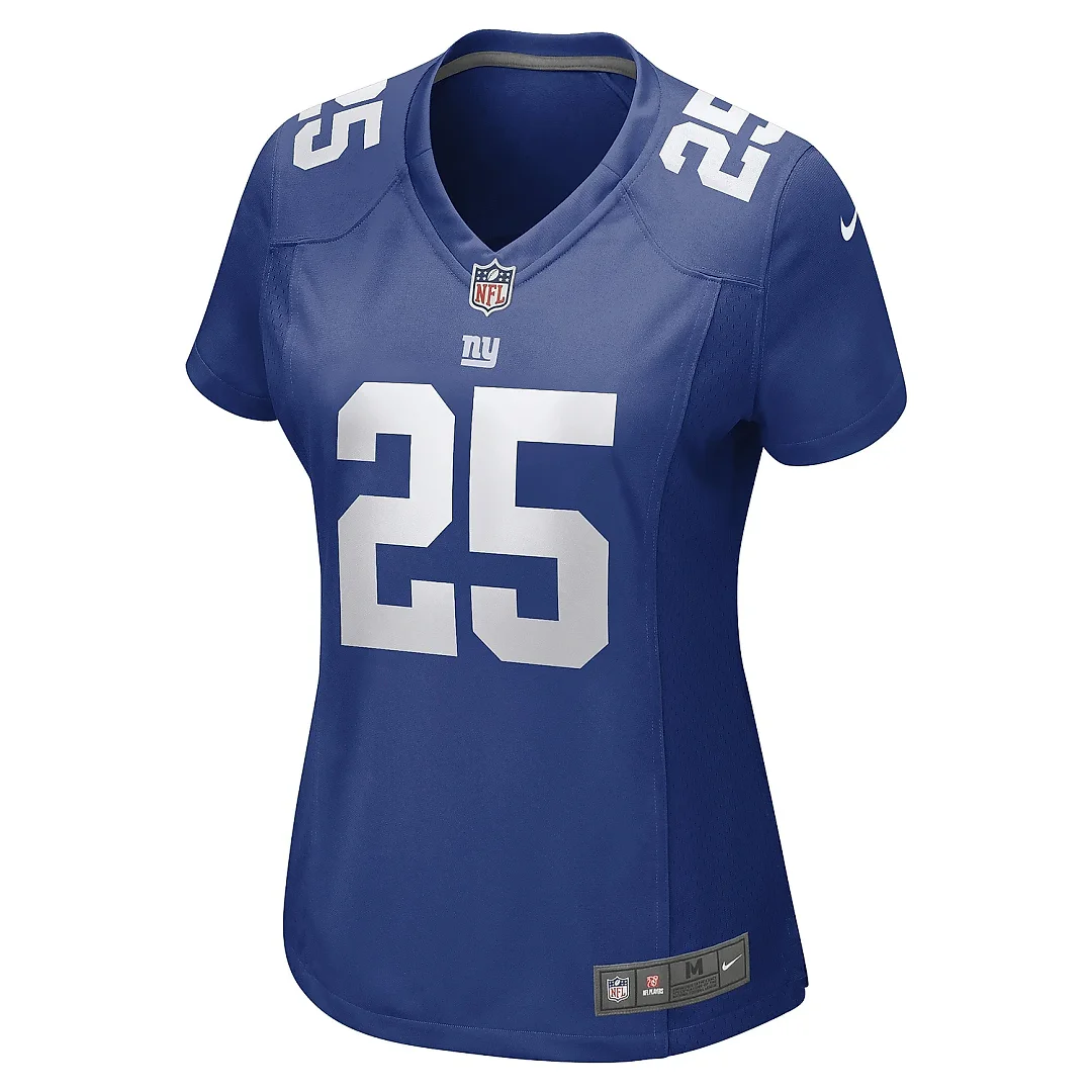 Zennovawear Women's New York Giants Jashaun Corbin Royal Game Player Jersey