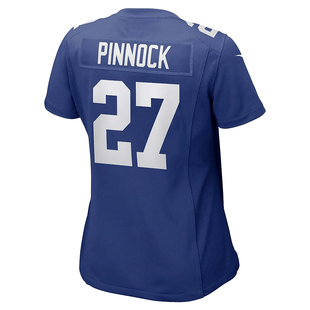 Zennovawear Women's New York Giants Jason Pinnock Royal Game Player Jersey