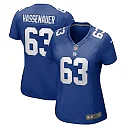 Zennovawear Women's New York Giants JC Hassenauer Royal Team Game Jersey