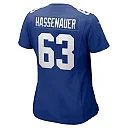 Zennovawear Women's New York Giants JC Hassenauer Royal Team Game Jersey