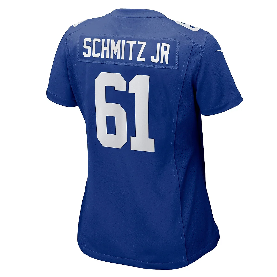 Zennovawear Women's New York Giants John Michael Schmitz Jr. Royal Game Jersey