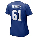 Zennovawear Women's New York Giants John Michael Schmitz Royal Team Game Jersey