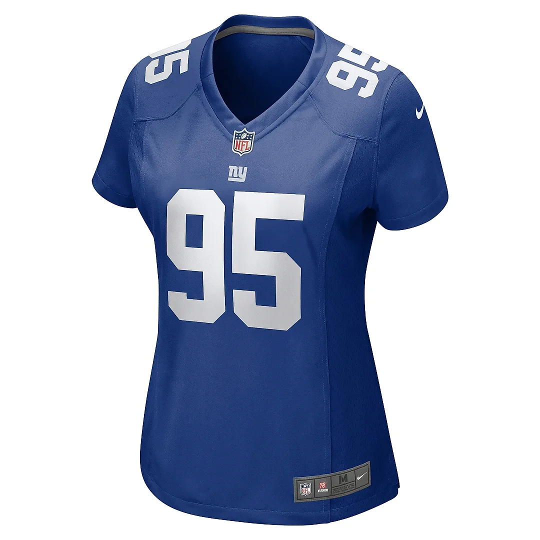 Zennovawear Women's New York Giants Jordon Riley Royal Team Game Jersey