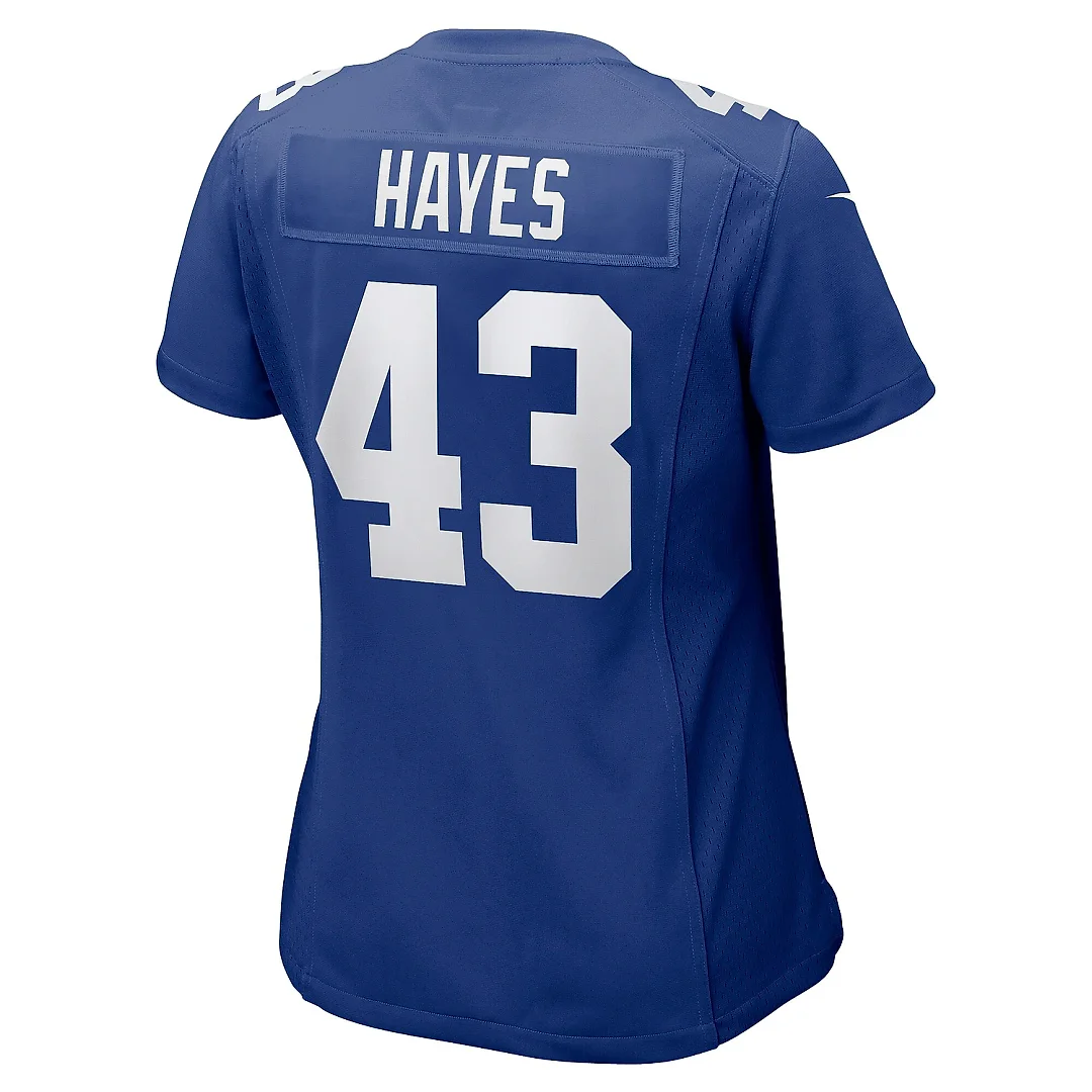 Zennovawear Women's New York Giants Kaleb Hayes Royal Team Game Jersey