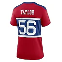 Zennovawear Women's New York Giants Lawrence Taylor Century Red Alternate Retired Player Game Jersey