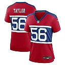 Zennovawear Women's New York Giants Lawrence Taylor Century Red Alternate Retired Player Game Jersey