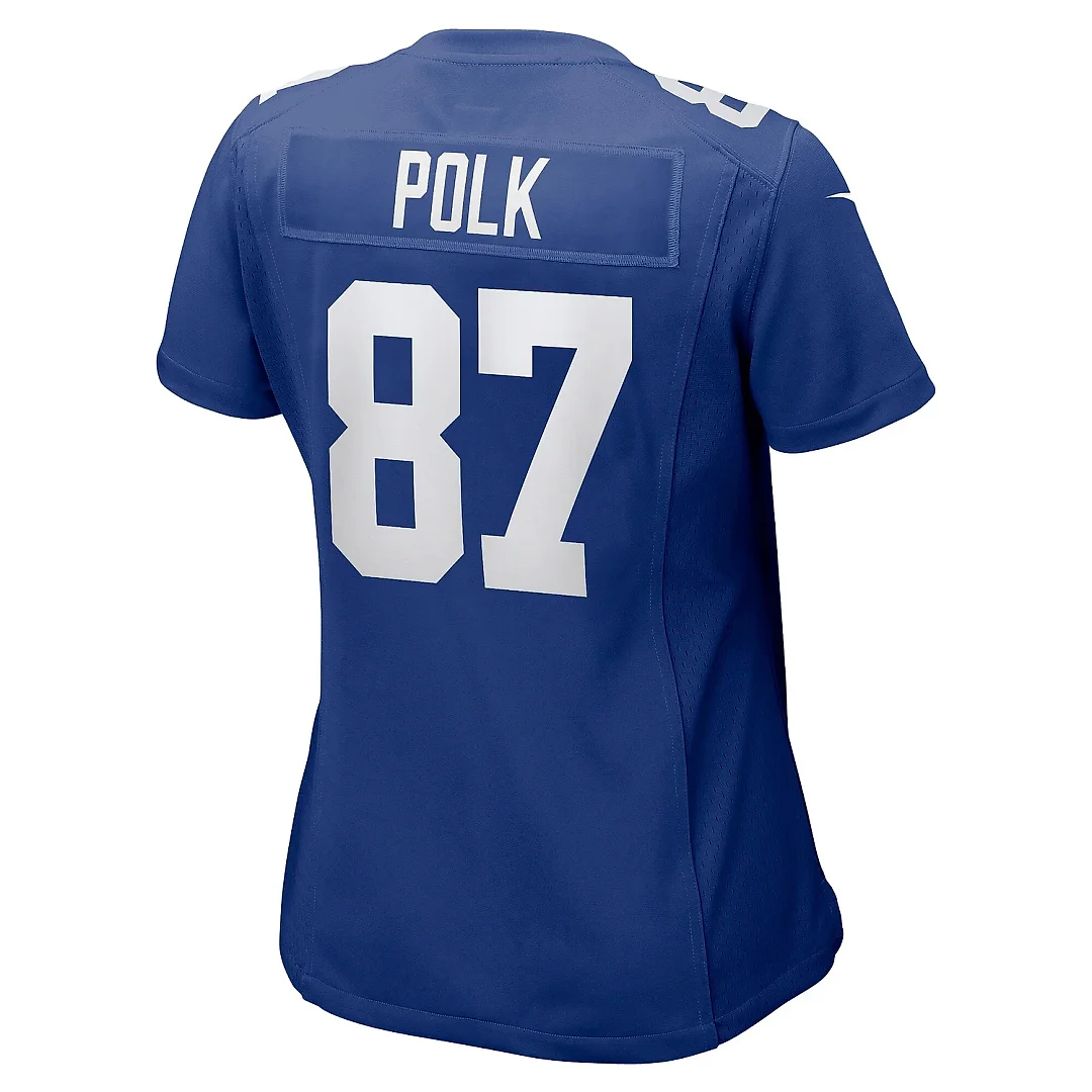 Zennovawear Women's New York Giants Makai Polk Royal Home Game Player Jersey
