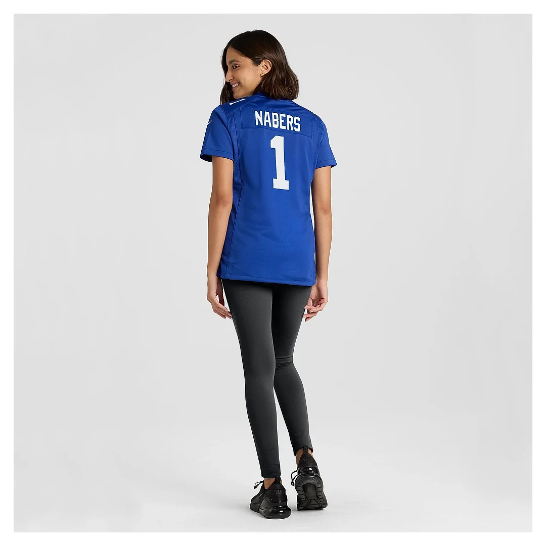 Zennovawear Women's New York Giants Malik Nabers Royal Game Jersey